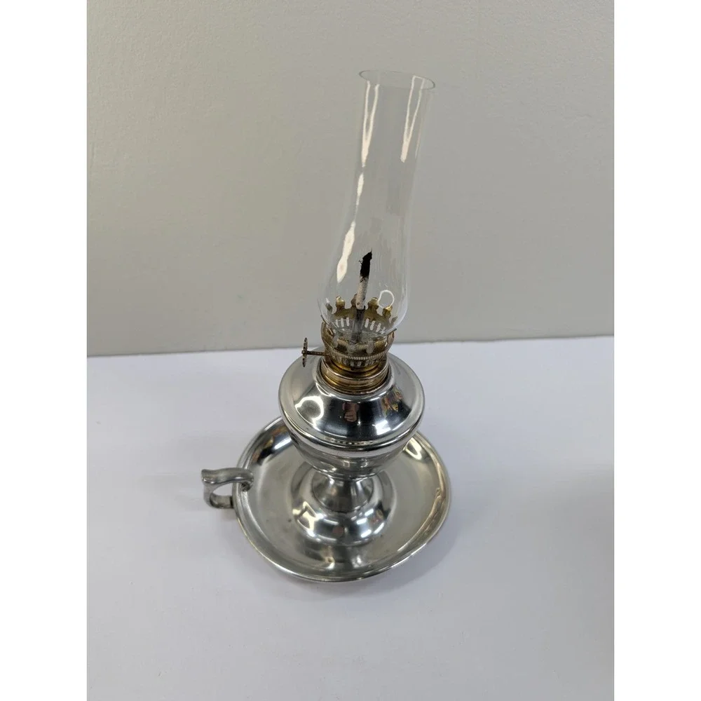 Signed Vintage Miniature Finger Kerosene Oil Lamp